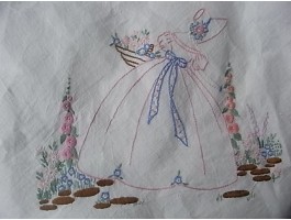 Vintage Embroidered Shopping Bag